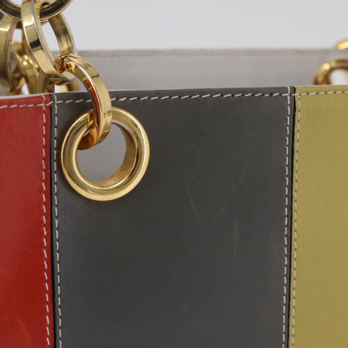 Salvatore Ferragamo Hand Bag Leather Multicolor Gold Auth 206927A image 2