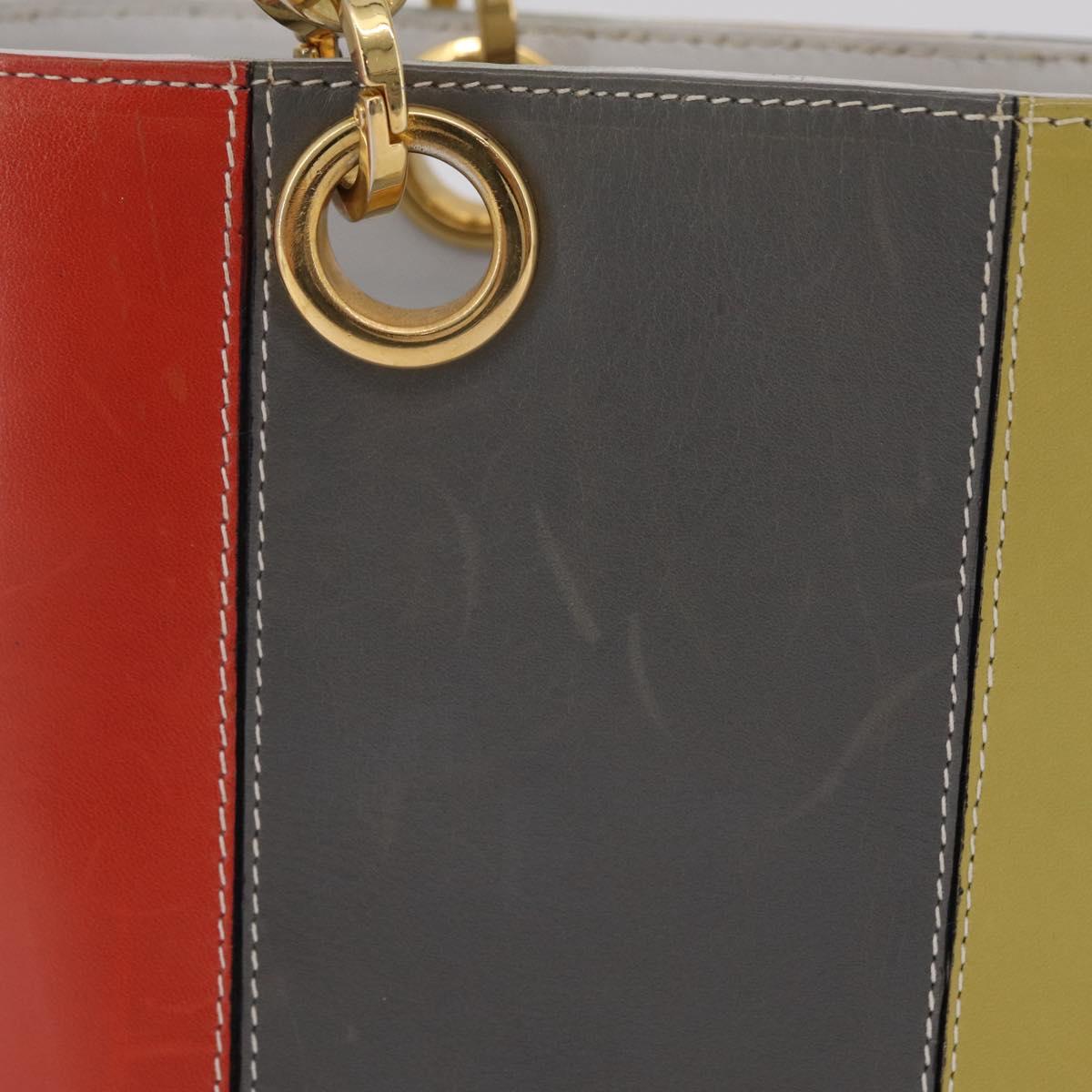 Salvatore Ferragamo Hand Bag Leather Multicolor Gold Auth 206927A image 4