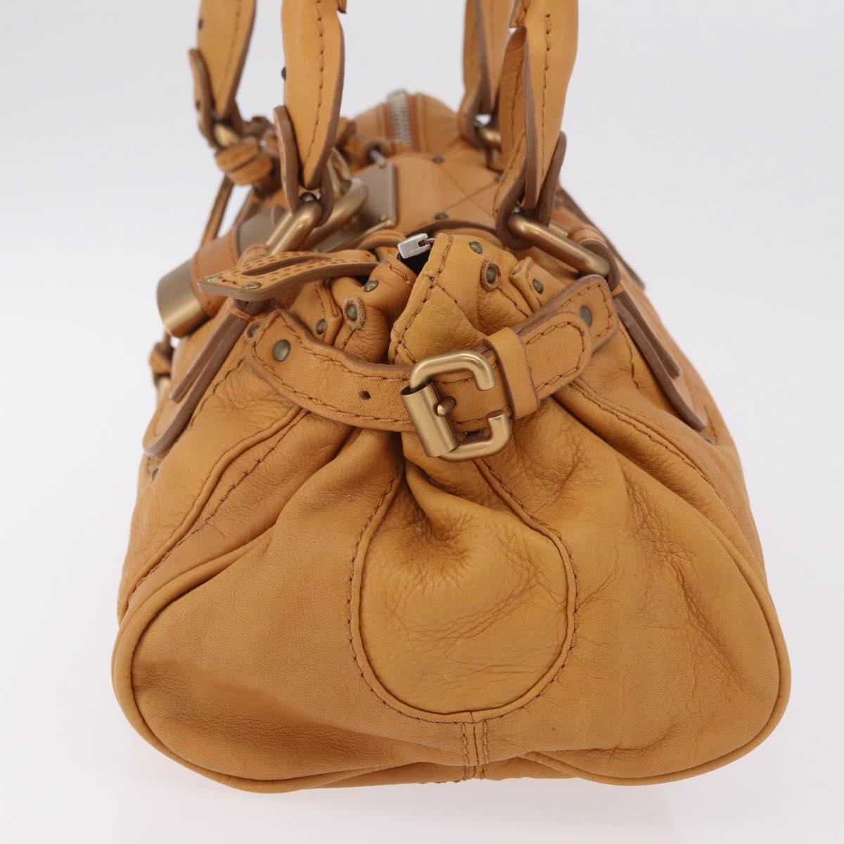 Chloe Paddington Hand Bag Leather Brown Gold Silver Auth am12746V image 3