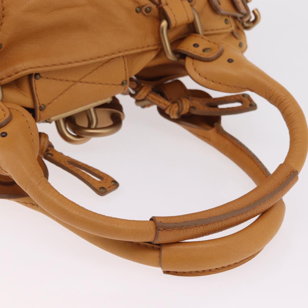 Chloe Paddington Hand Bag Leather Brown Gold Silver Auth am12746V image 7