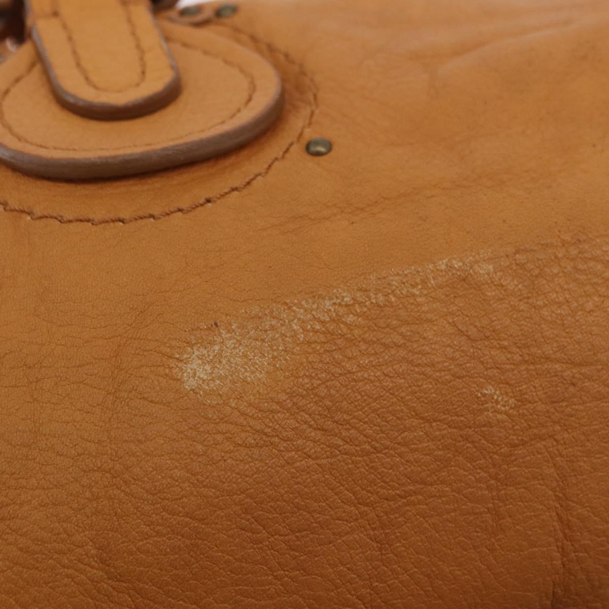 Chloe Paddington Hand Bag Leather Brown Gold Silver Auth am12746V image 9