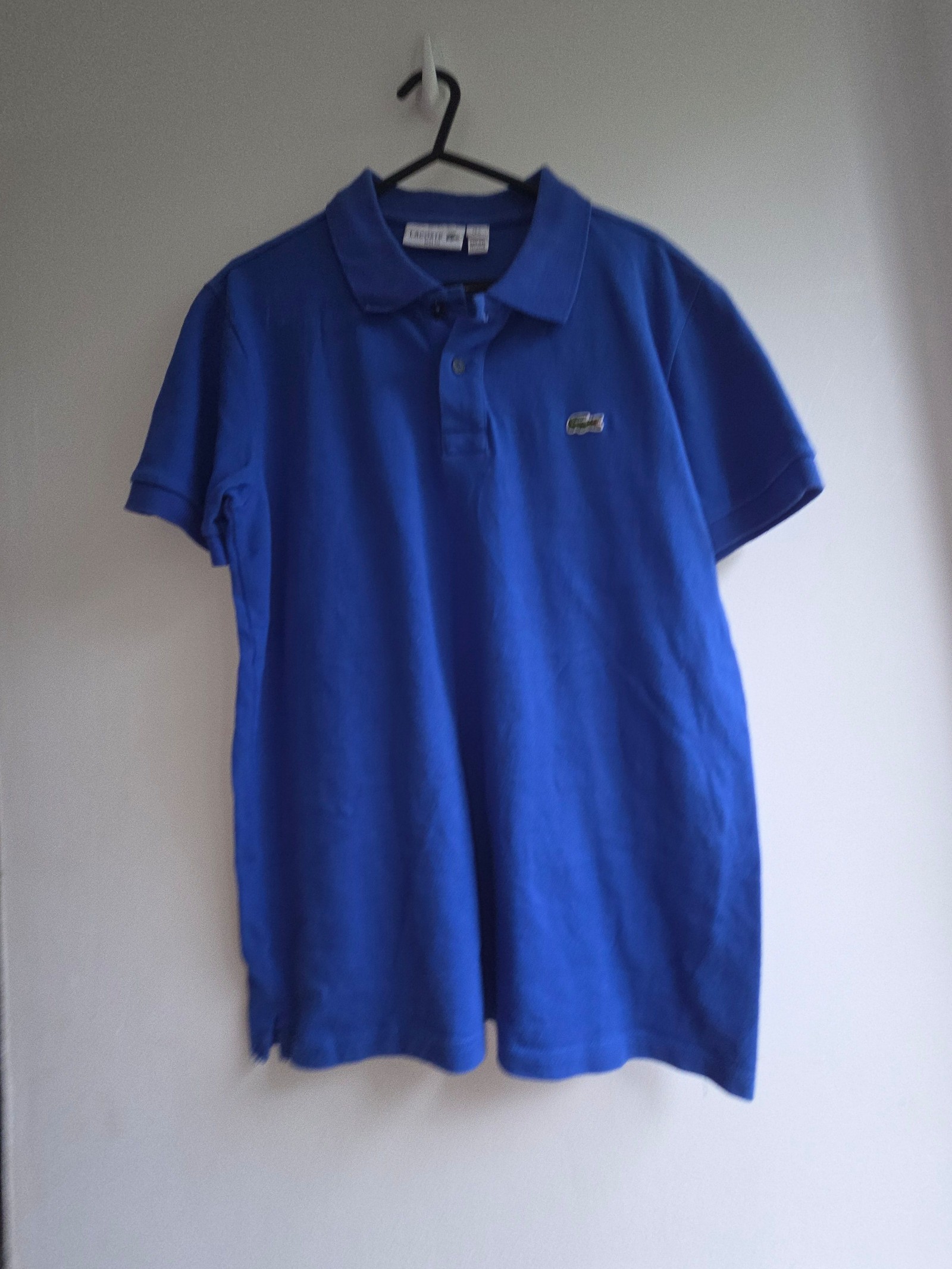 Lacoste Men's Blue Cotton Polo Shirt Large