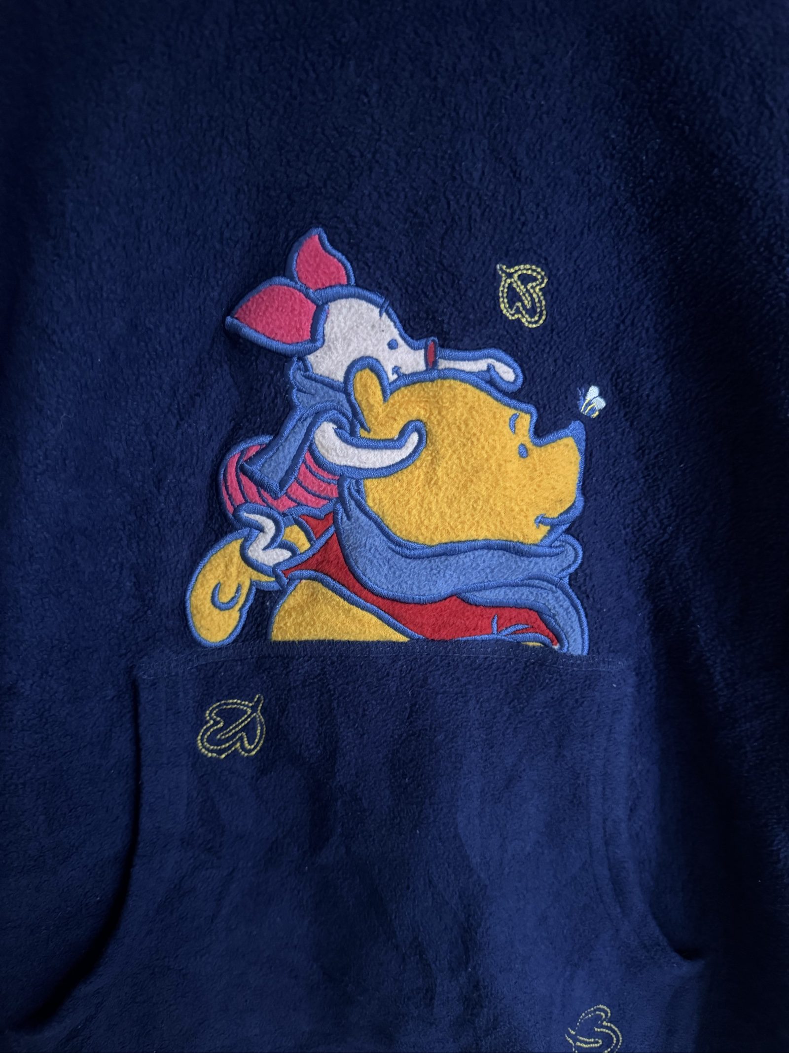 Vintage Pooh Navy Blue Medium Polyester Hoodie image 4