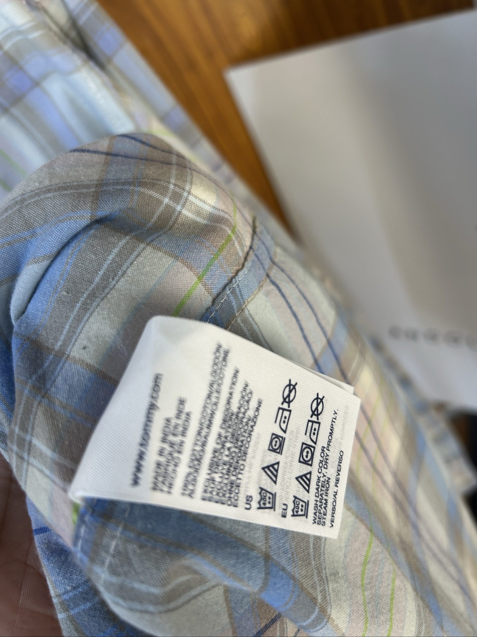 Hilfiger Denim Camicia a Quadri Azzurro Beige M Cotone Uomo image 9