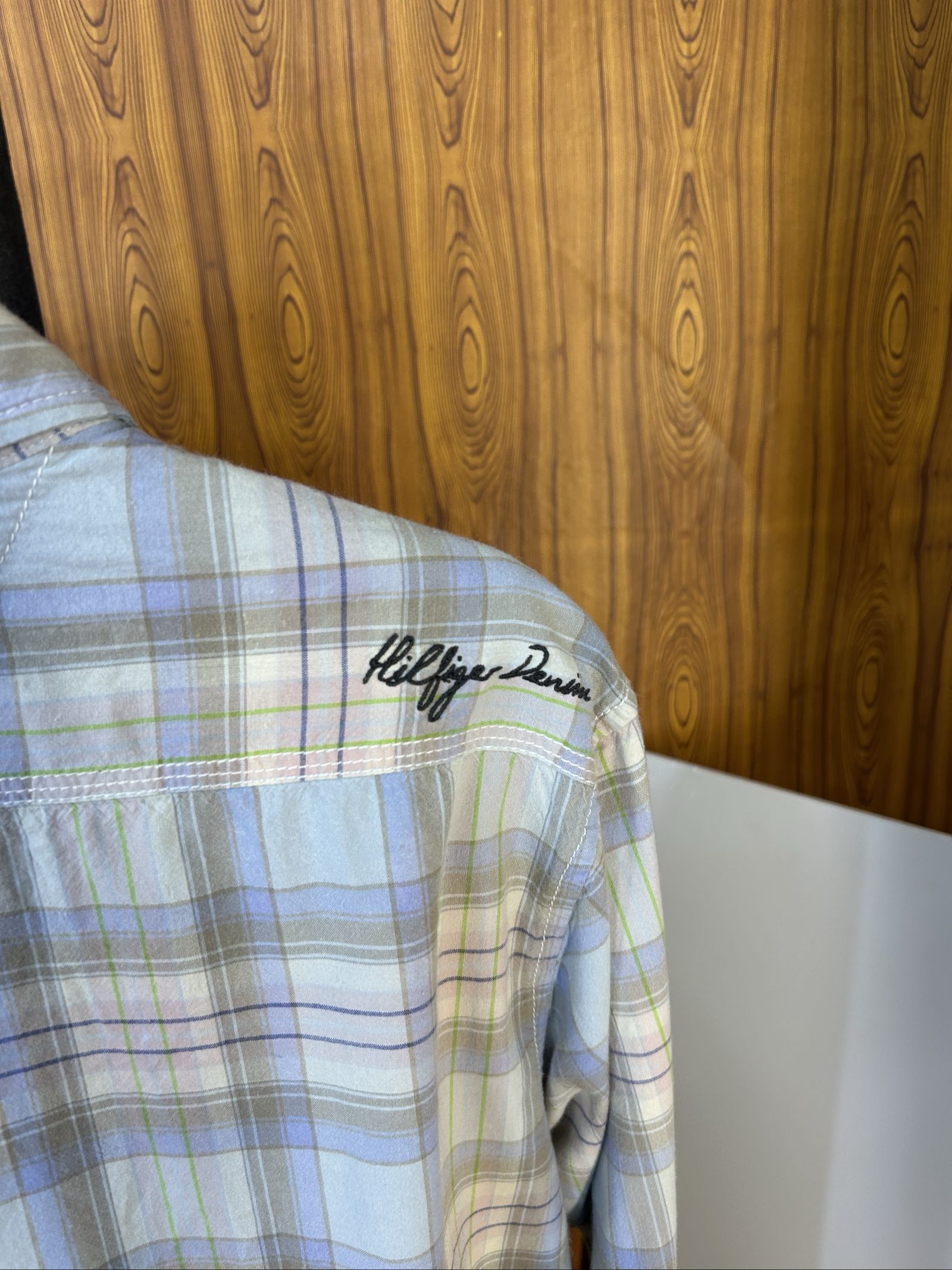 Hilfiger Denim Camicia a Quadri Azzurro Beige M Cotone Uomo image 8