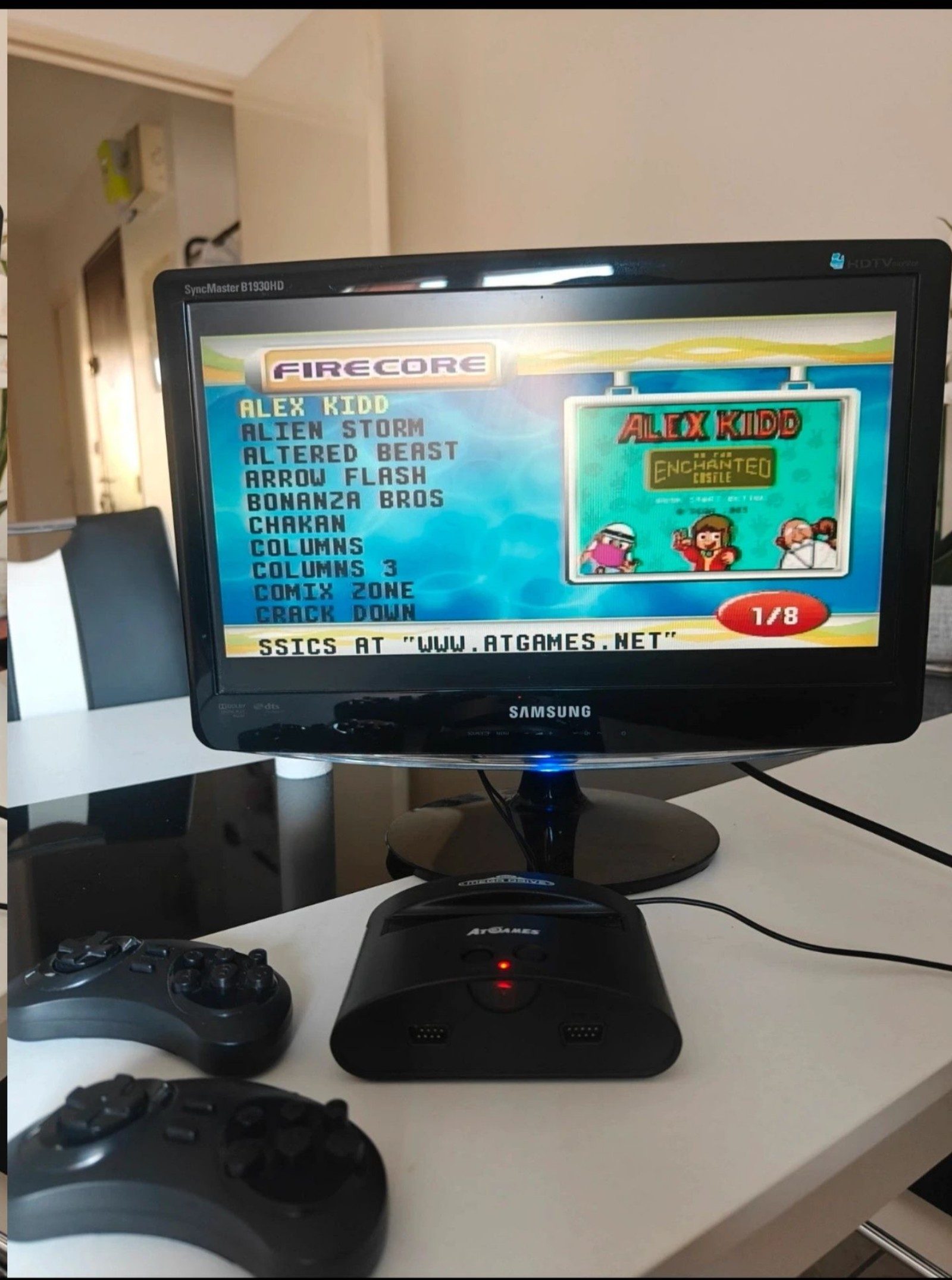 AtGames Black Sega Mega Drive Console with Controllers & Castlevania Game image 7