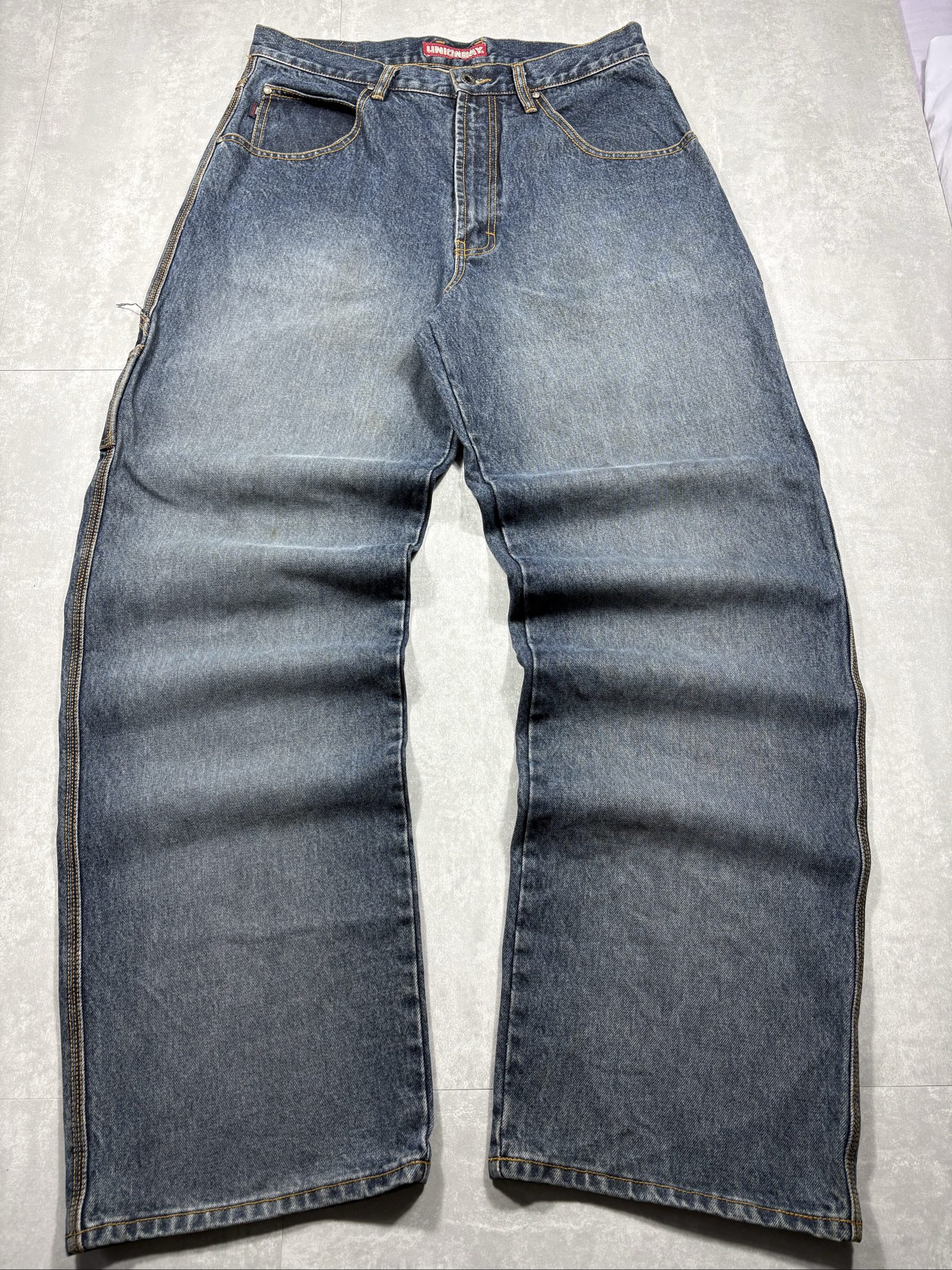 Vintage Unionbay Baggy Carpenter Washed Blue Jeans W33 image 2