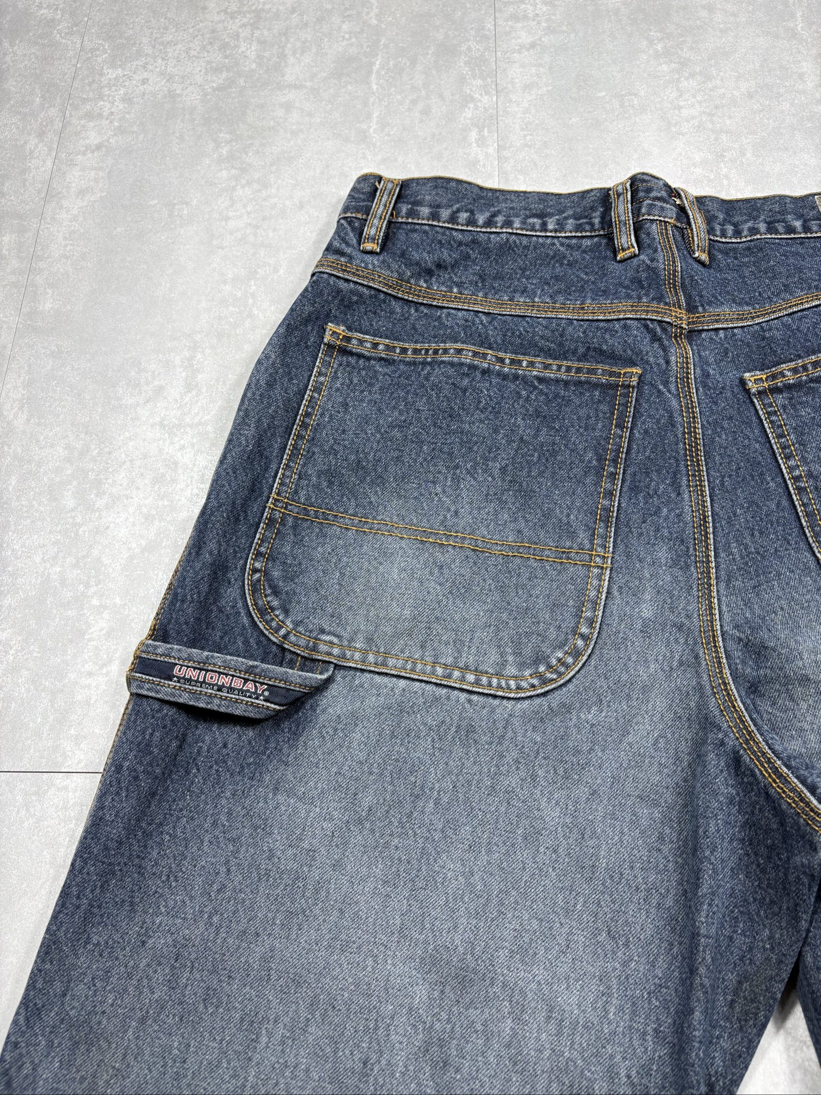 Vintage Unionbay Baggy Carpenter Washed Blue Jeans W33 image 4