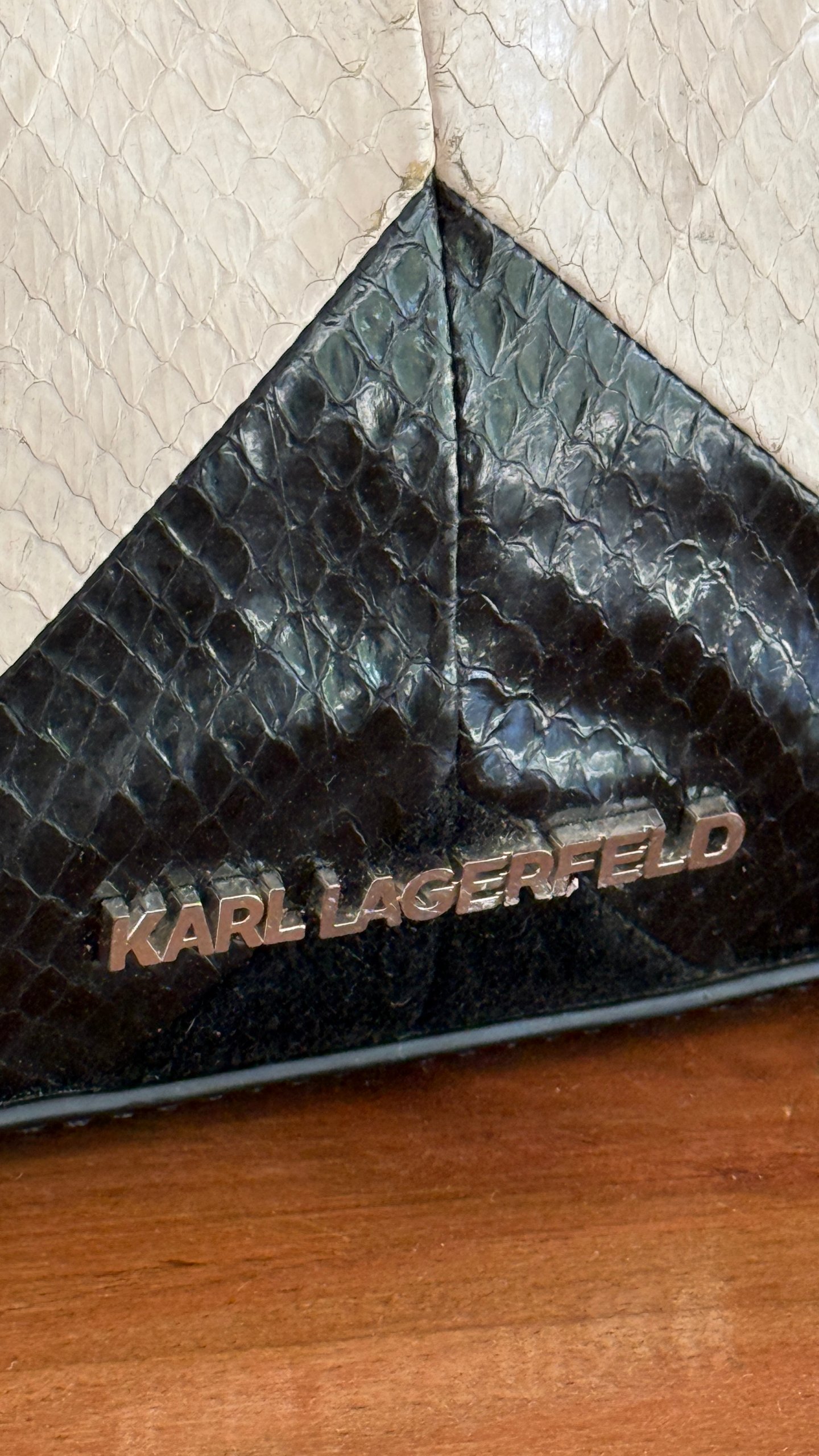 Sac à main Karl Lagerfeld python multicolore petit format image 3