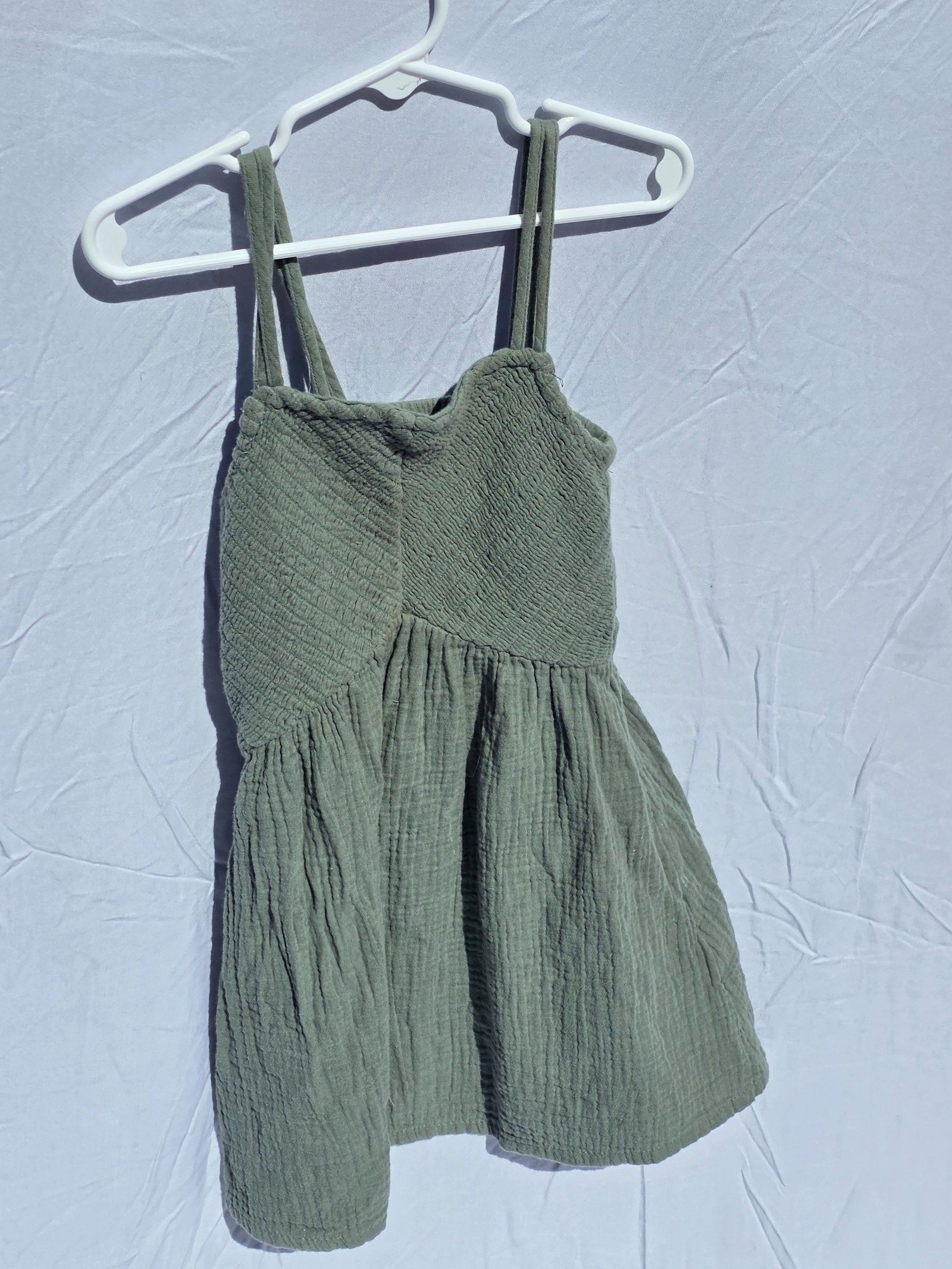 OshKosh Girls Sage Green Cotton Dress 4