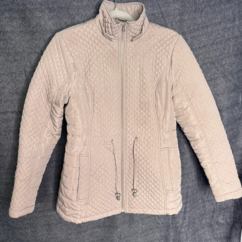 George Stone Beige Quilted Lightweight Jacket Size UK 10 EUR 38