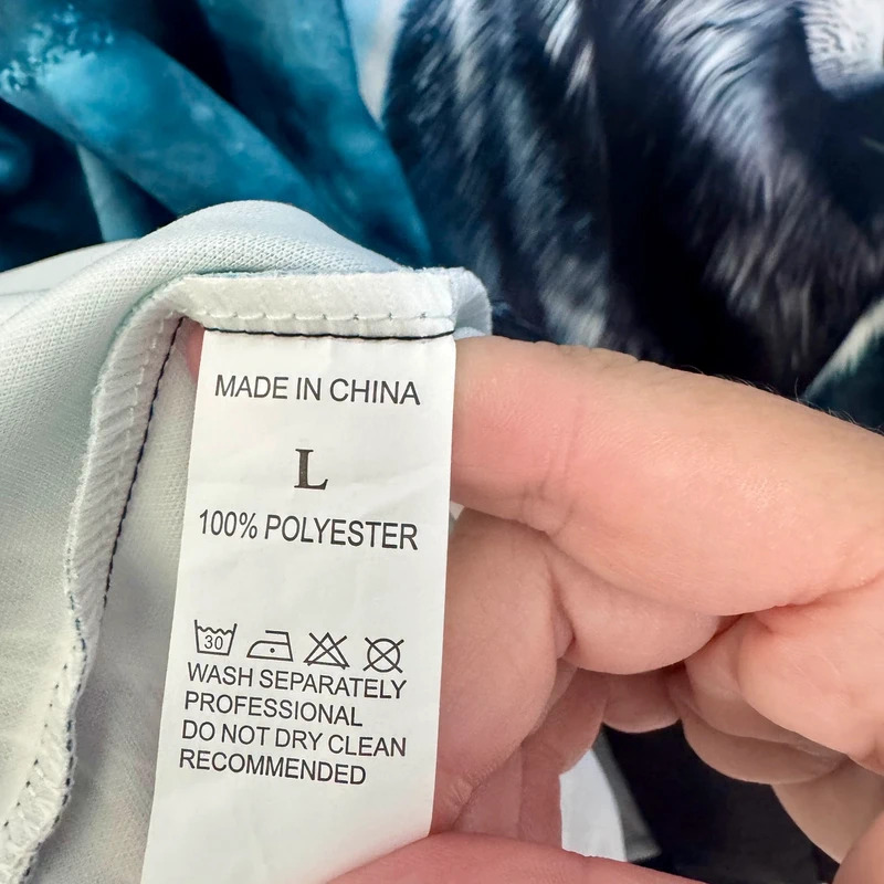 Wolf Full Zip Hoodie Graphic Print Moon Forest 100% Polyester Size L image 9