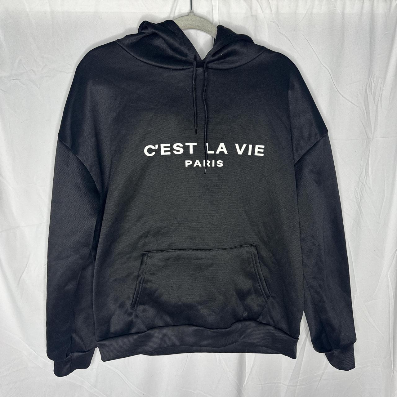 Black C'est La Vie Paris hoodie size XL Brand new without tags
