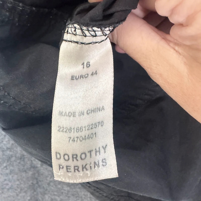 Dorothy Perkins Grey Utility Cargo Skirt Drawstring Cotton UK 16 image 9