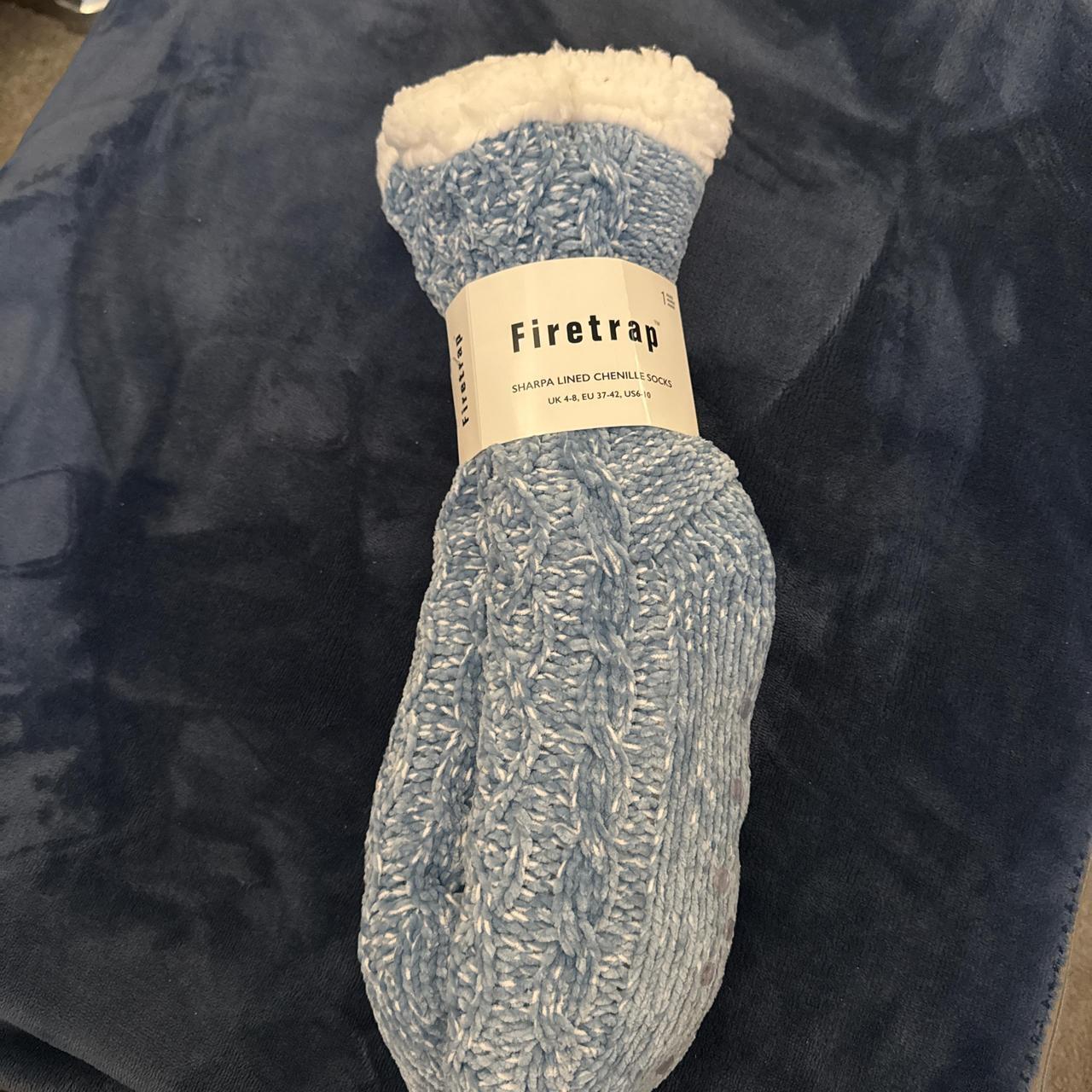 Firetrap sherpa lined chenille socks size 4-8