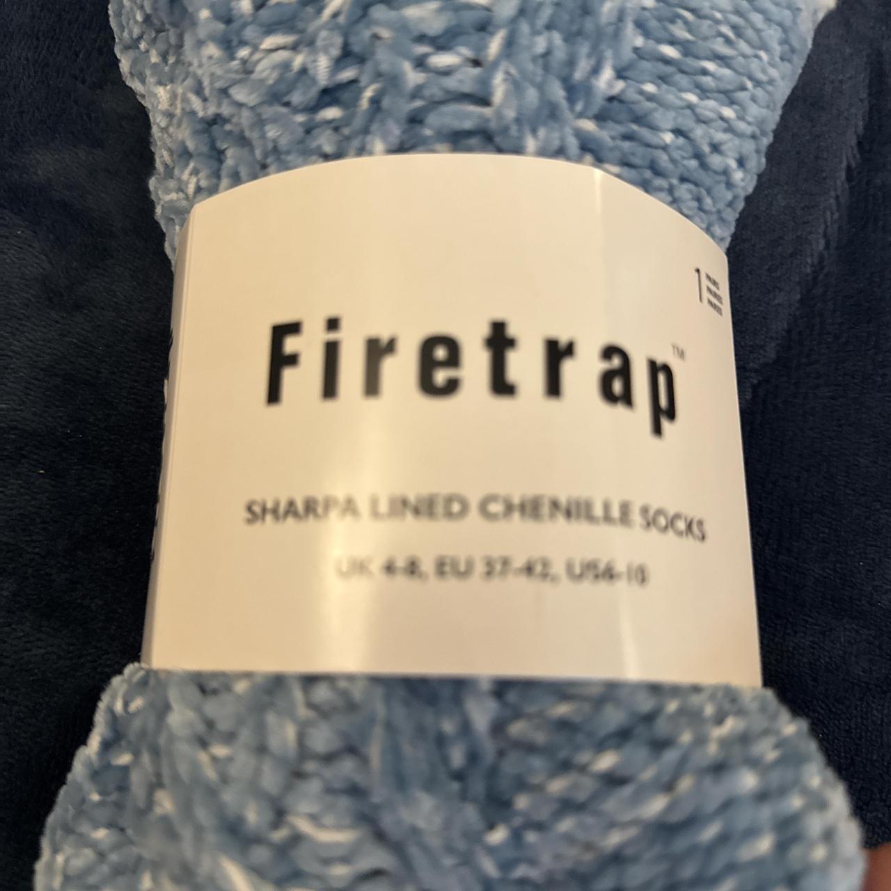 Firetrap sherpa lined chenille socks size 4-8 image 2