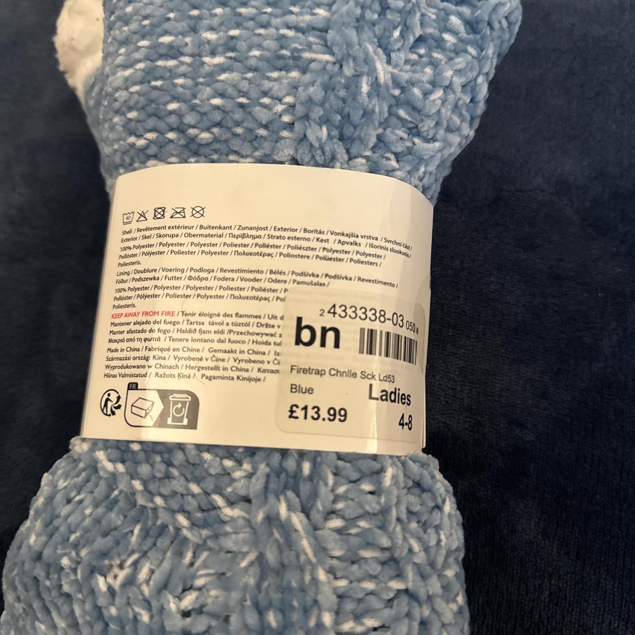 Firetrap sherpa lined chenille socks size 4-8 image 3