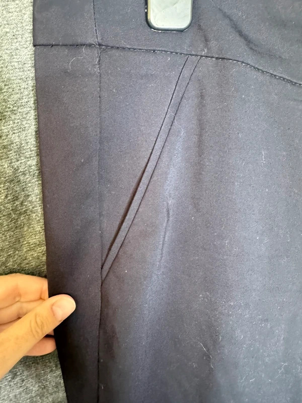 Et Vous Matalan Navy Blue Ankle Split Trousers UK 16 Stretch Smart Office image 4