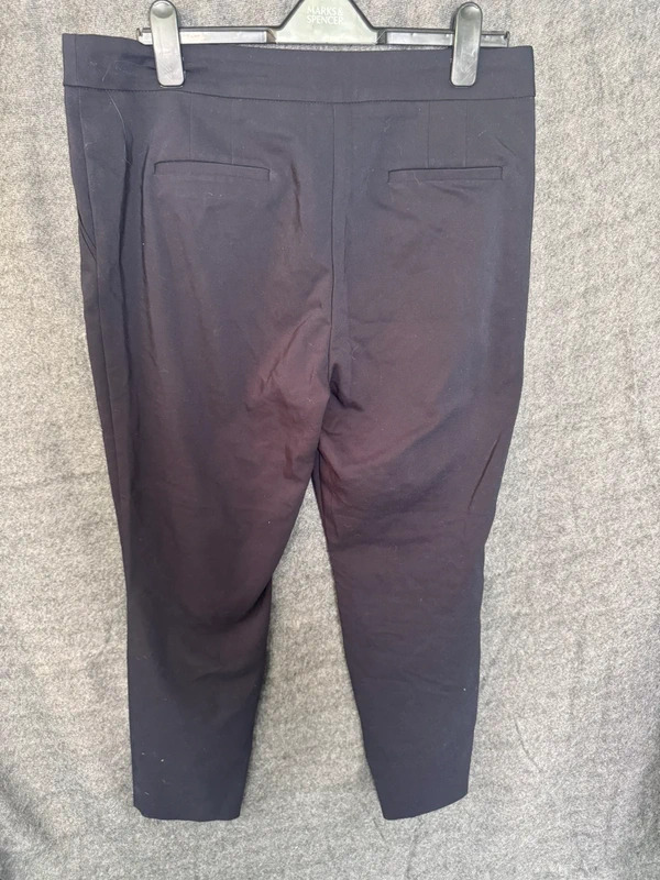 Et Vous Matalan Navy Blue Ankle Split Trousers UK 16 Stretch Smart Office image 6
