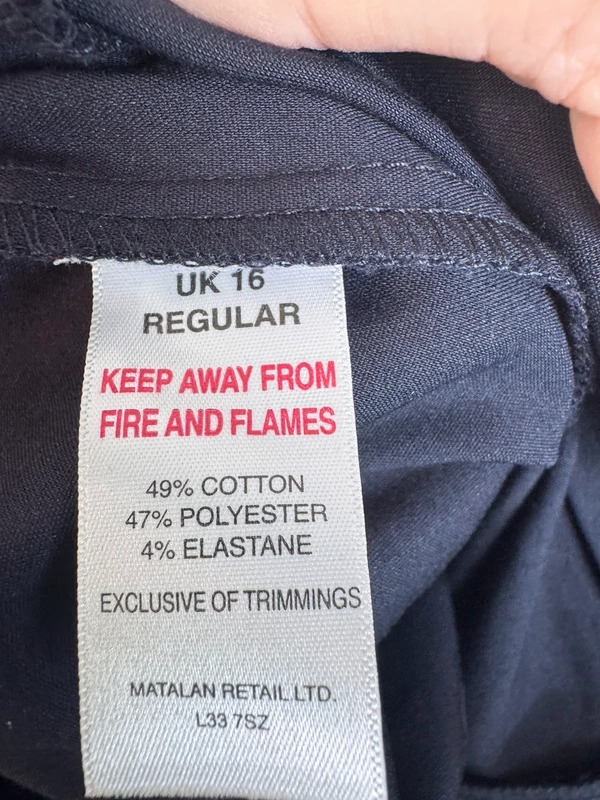 Et Vous Matalan Navy Blue Ankle Split Trousers UK 16 Stretch Smart Office image 7