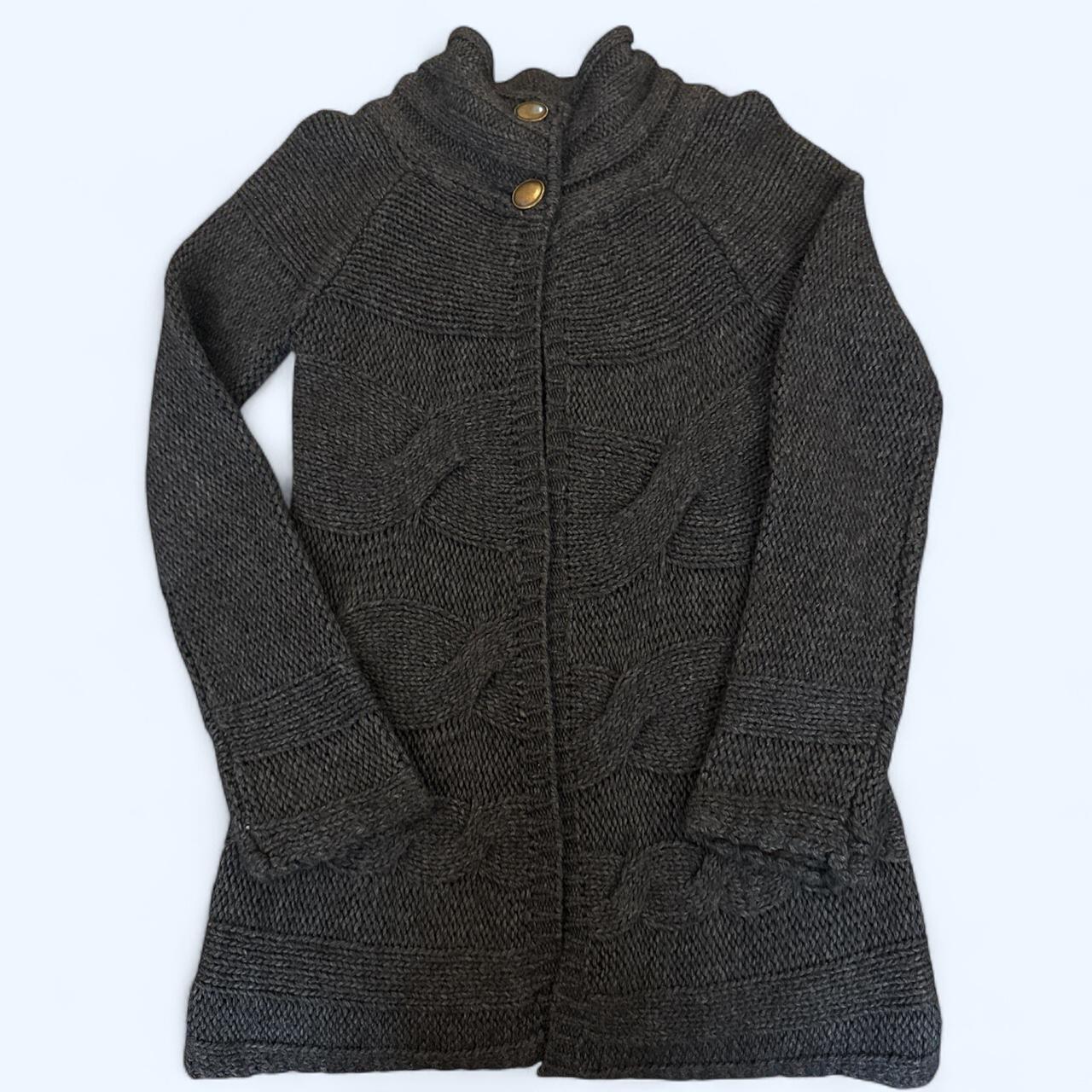Alpaca wool blend longline cardigan