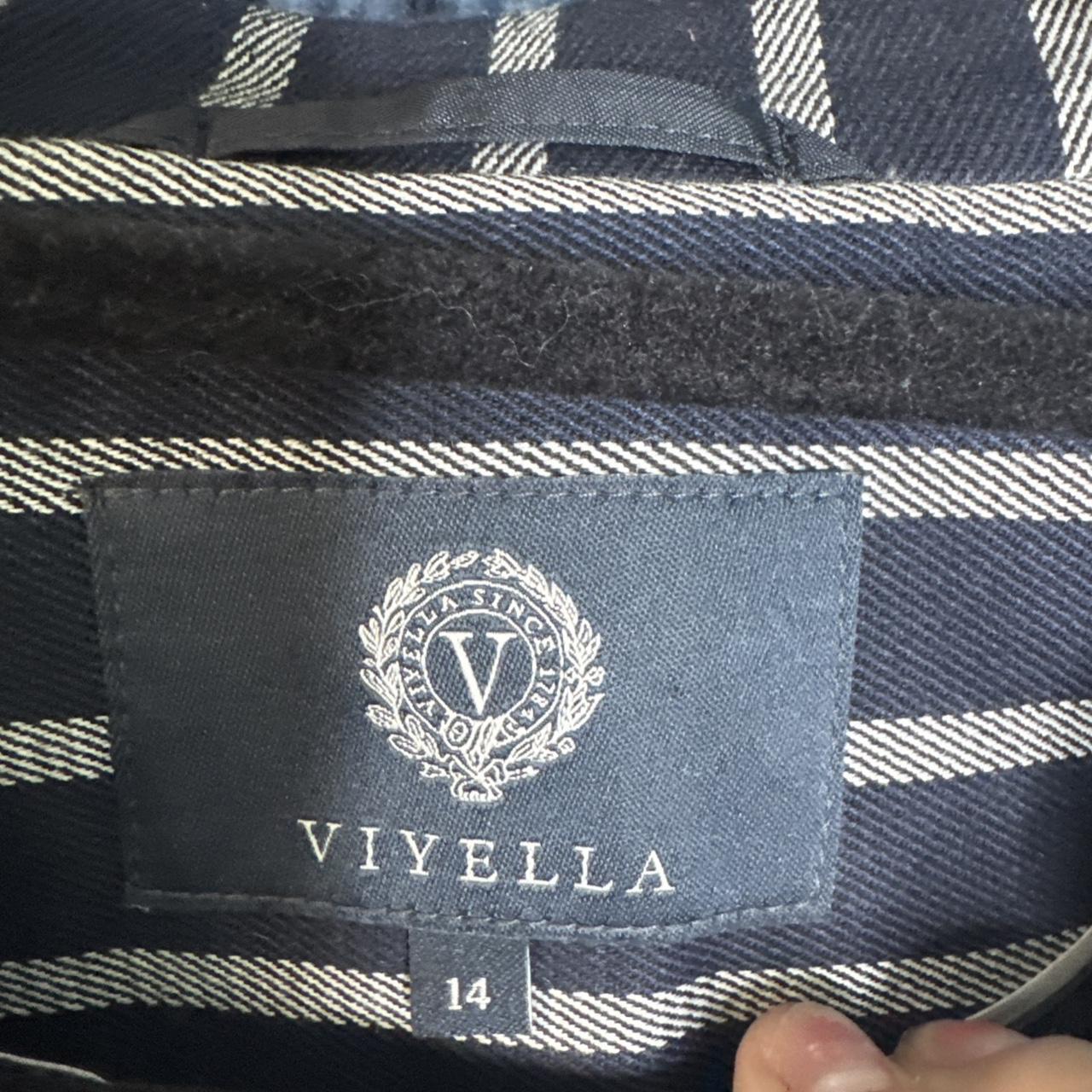 Viyella navy and white striped blazer Size 14 image 2