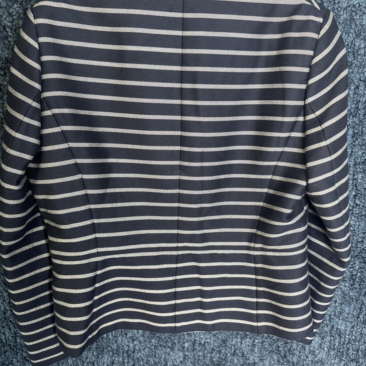 Viyella navy and white striped blazer Size 14 image 7