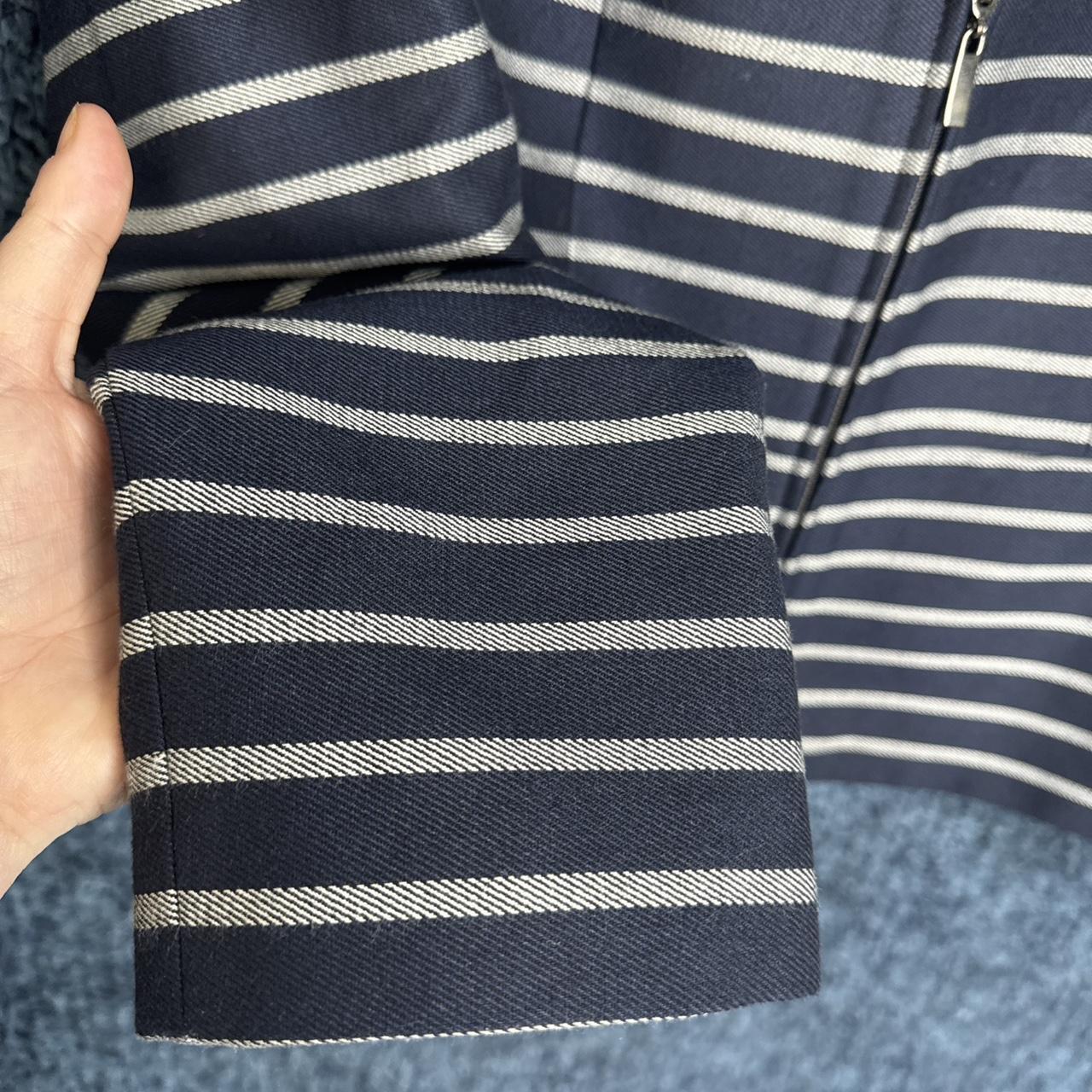 Viyella navy and white striped blazer Size 14 image 8