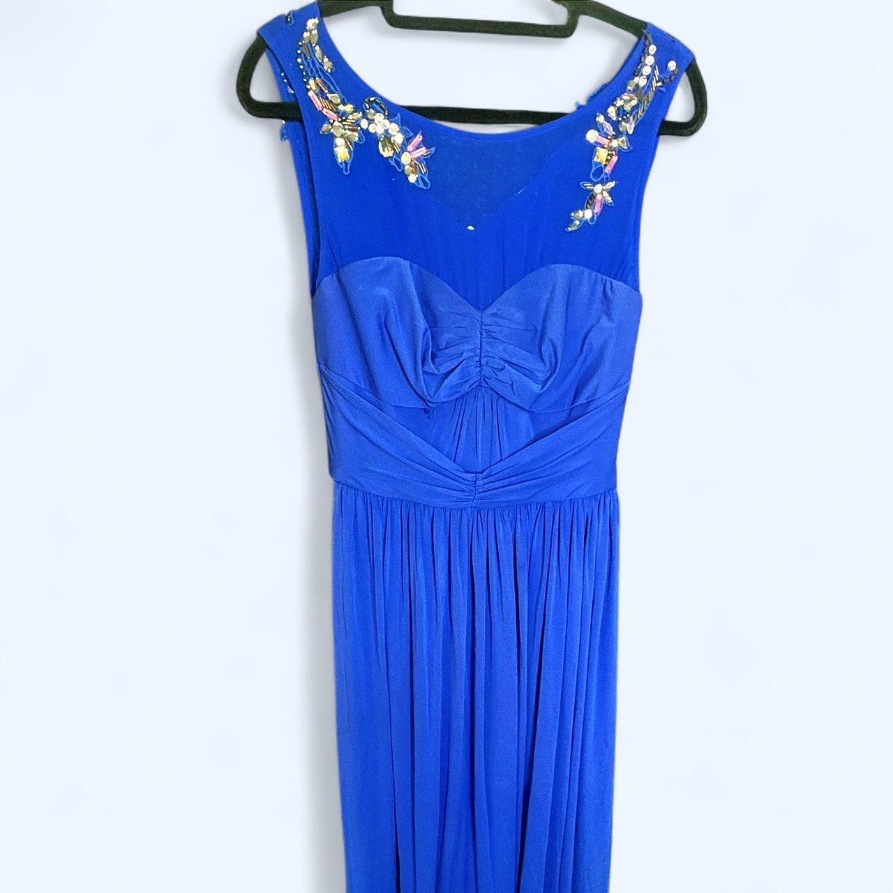 Coast Cobalt Blue Embellished Maxi Dress - Prom / Wedding Guest / Formal size 10