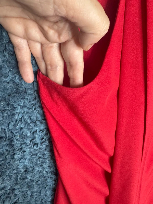 Coast Red Cascade Ruffle Sleeveless Shift Dress UK Size 14 Cocktail Wedding image 5