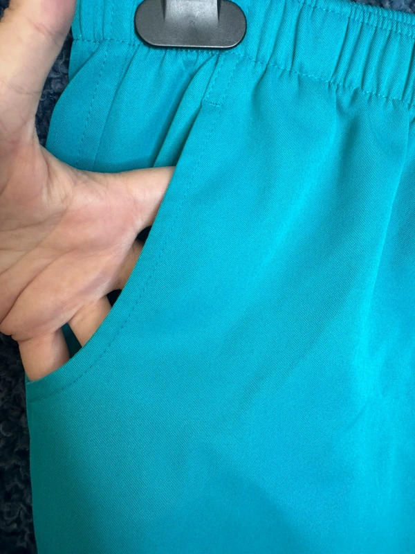 Allison Daley Bright Turquoise Blue Elastic Waist Pull On Trousers Size 14 image 5