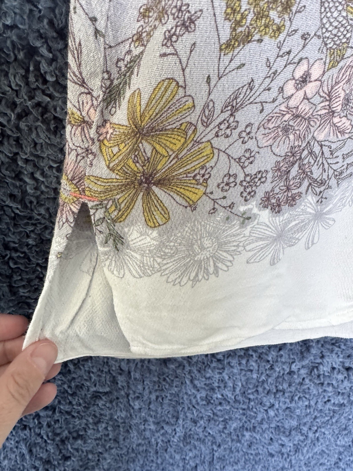 White Stuff Size 10 Floral Hummingbird Blouse White Peter Pan Collar Viscose image 8