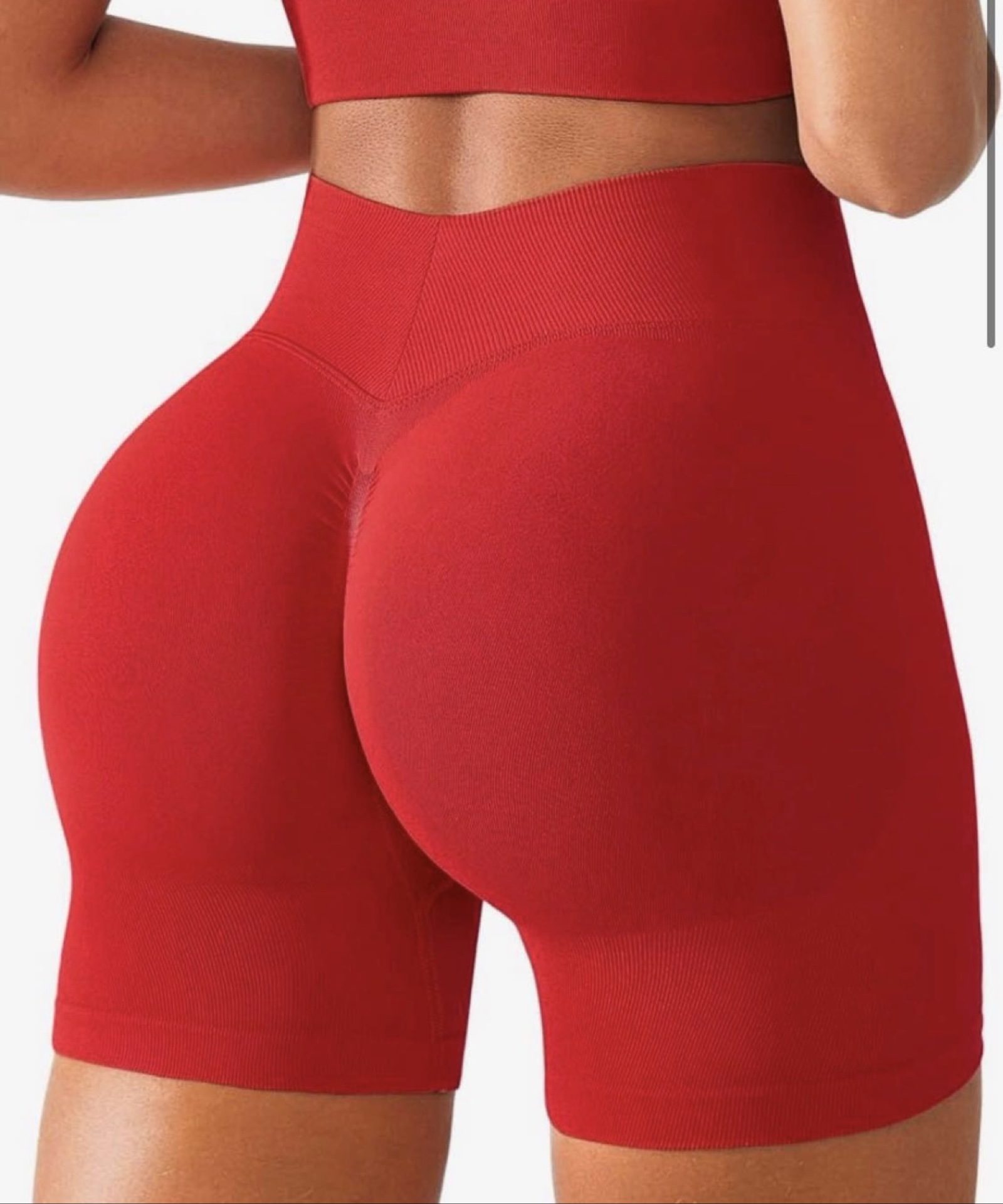 3PACK Brod Pink, Red & Black Butt Lifting Seamless Shorts Women's image 2