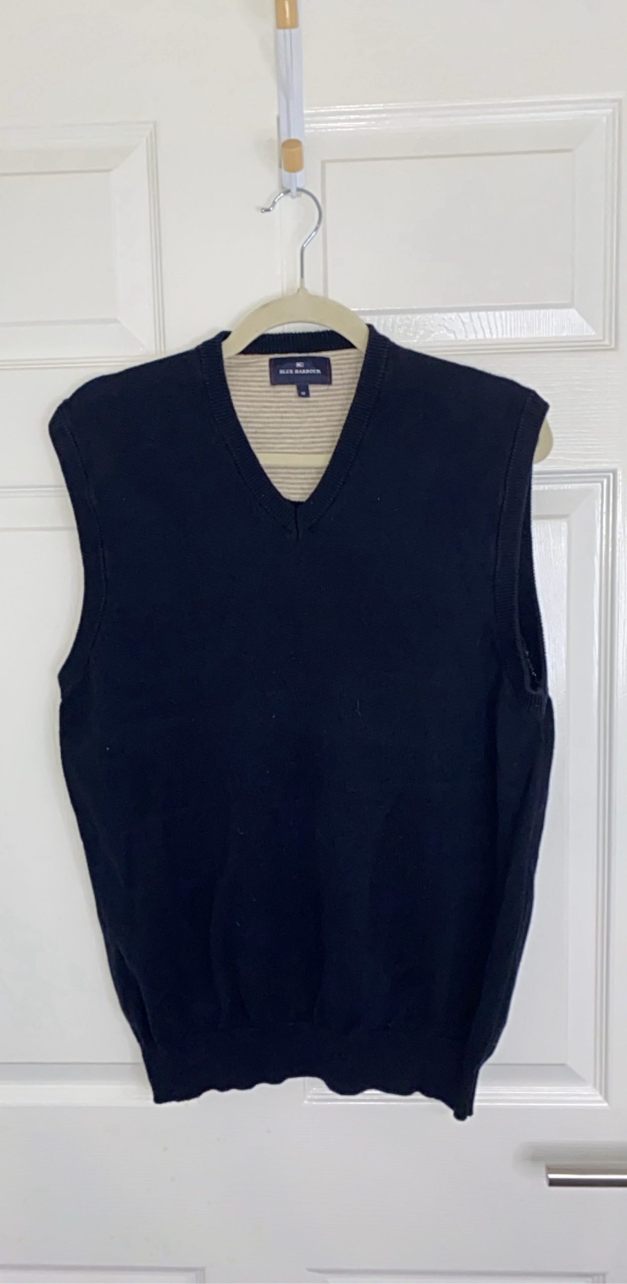 Blue Harbour Dark Navy Men's Sleeveless Knit Jumper Medium