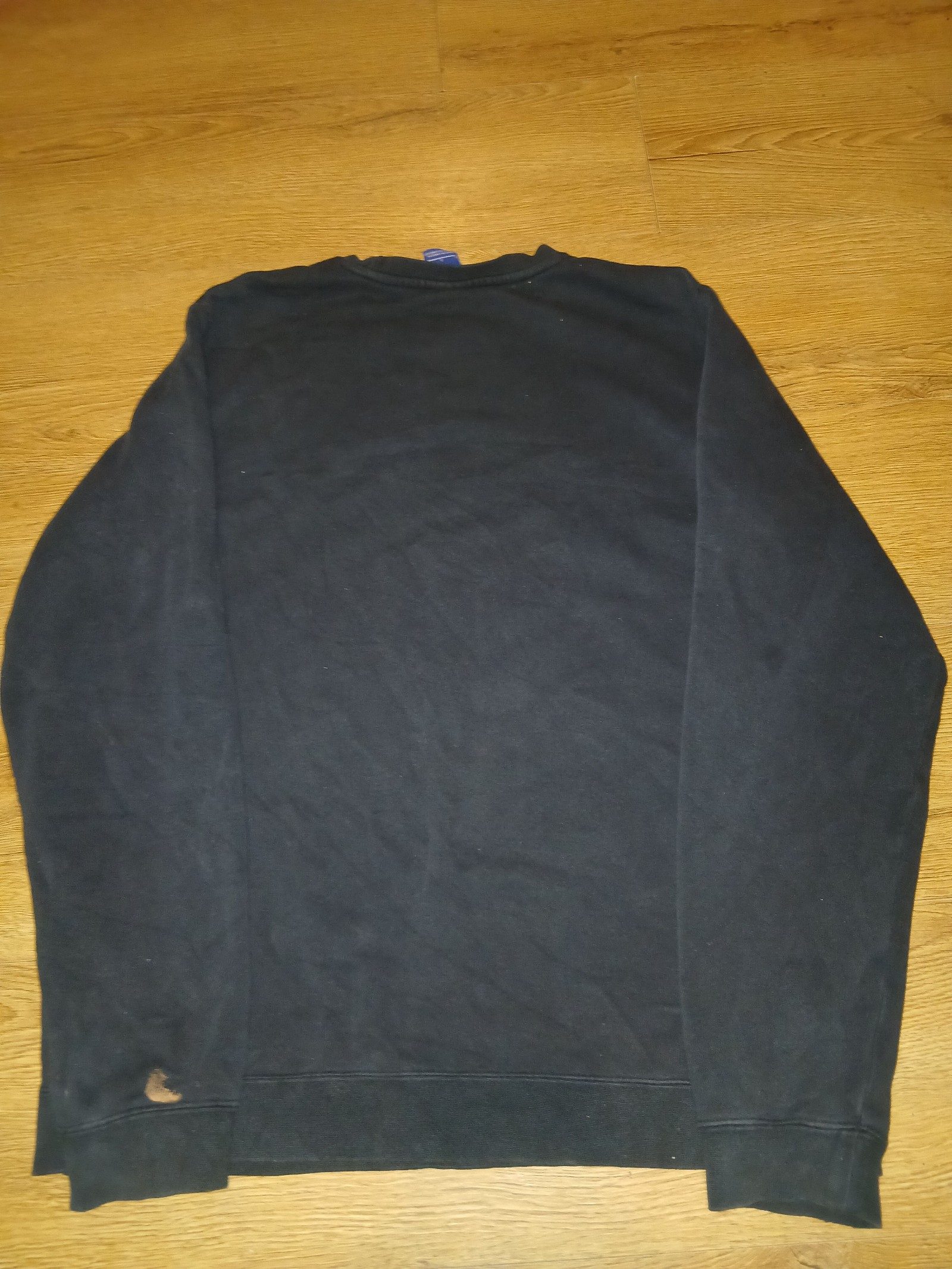 Nike Black Swoosh Logo Sweatshirt Medium Cotton Blend image 3