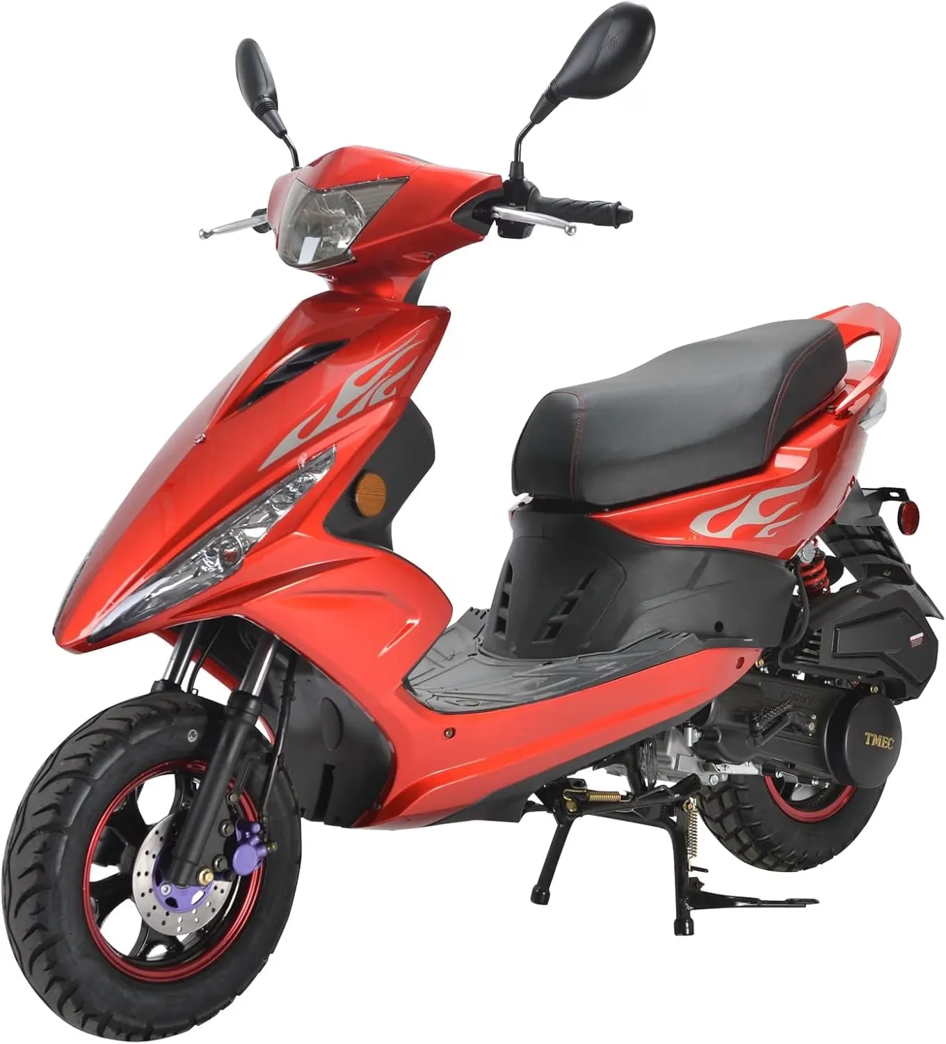 Red Flame Design 49cc Gas Scooter Motorbike