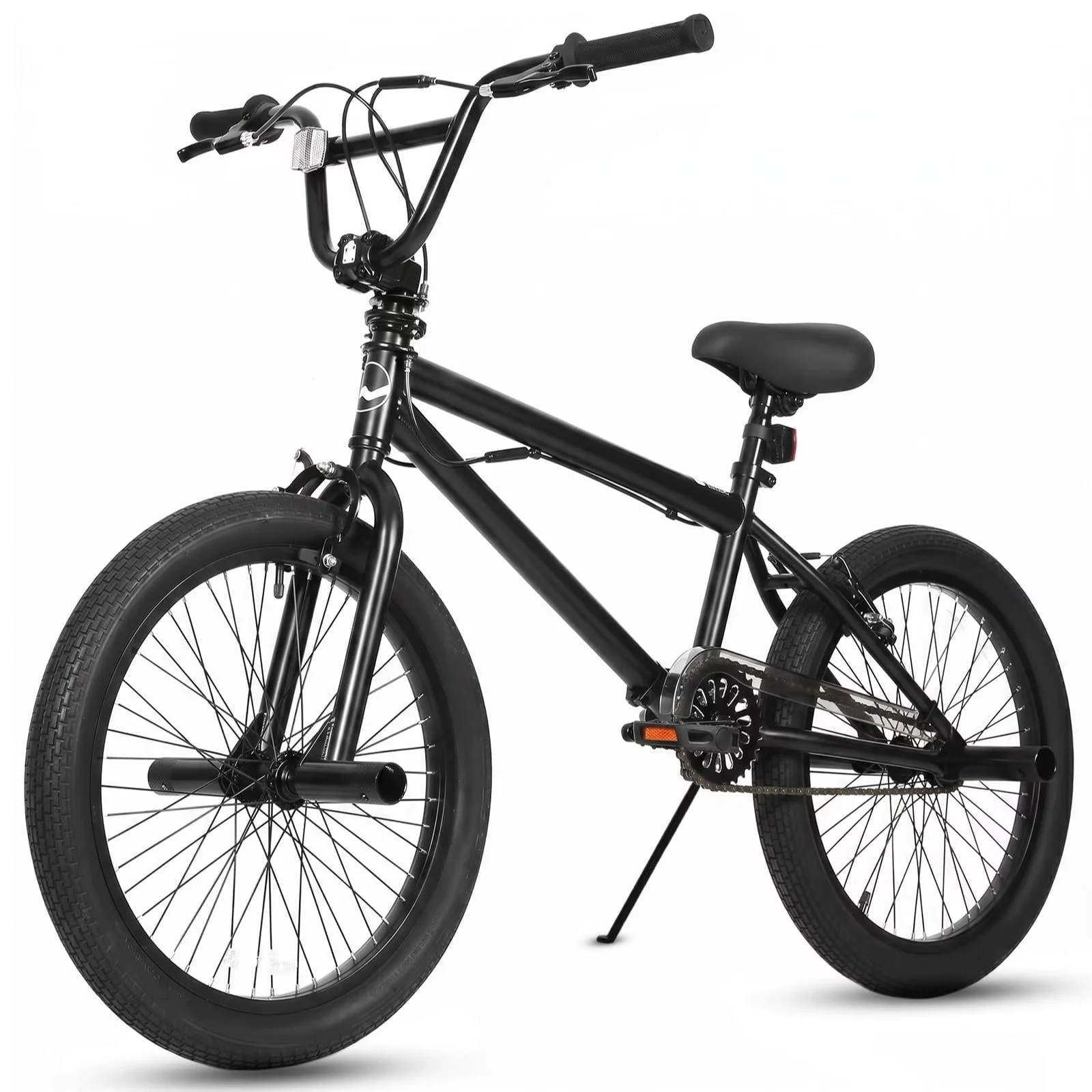Black BMX Bike for Kids Youth 20" Tires Adjustable Seat