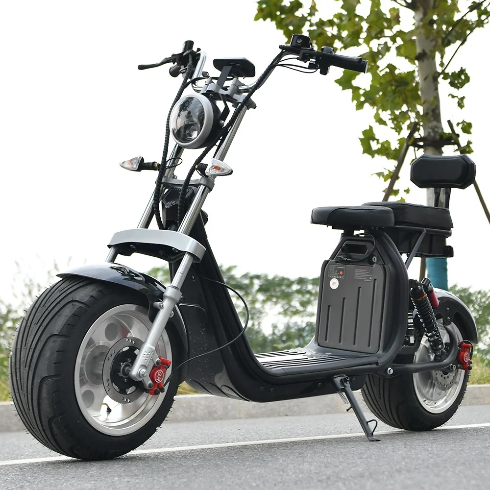 Black Unisex Electric Scooter 4000W 18 Inch Fat Tires