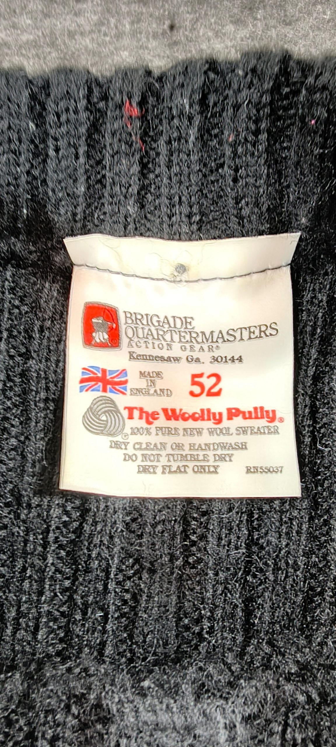 Brigade Quartermasters Black Woolly Pully Sweater Size 52 Warm Winter Elbow Pad image 2