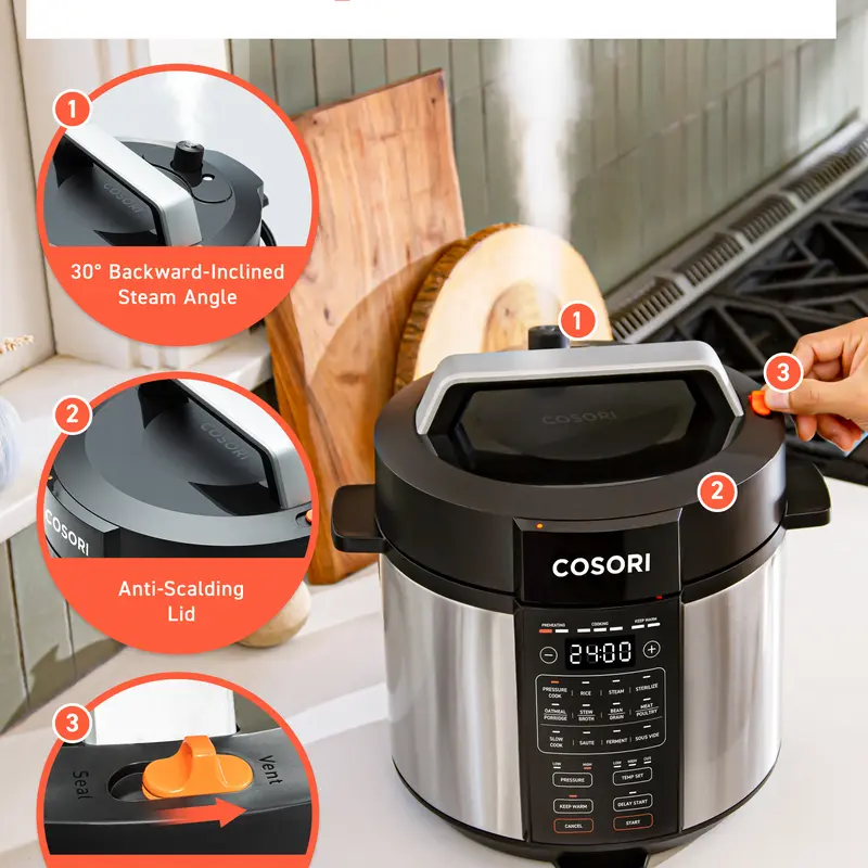 Cosori Stainless Steel 9-in-1 Multi-Cooker Kitchen Appliance image 4
