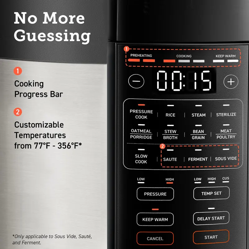 Cosori Stainless Steel 9-in-1 Multi-Cooker Kitchen Appliance image 5