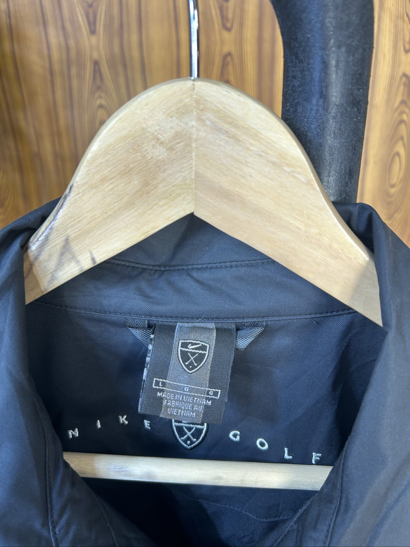 Nike Black Golf Windbreaker Jacket Large Lightweight image 2