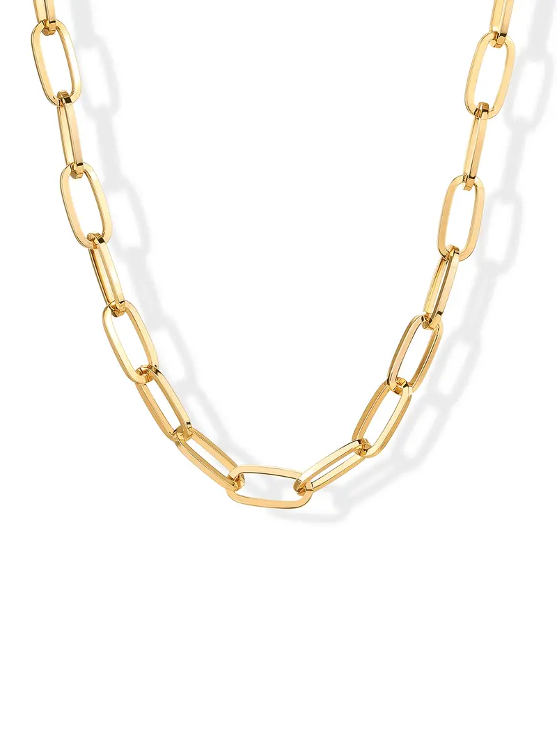 Gold Chain Link Necklace Women's