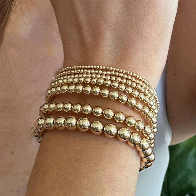 Mejuri Gold & Silver Beaded Chain Bracelets Women image 10