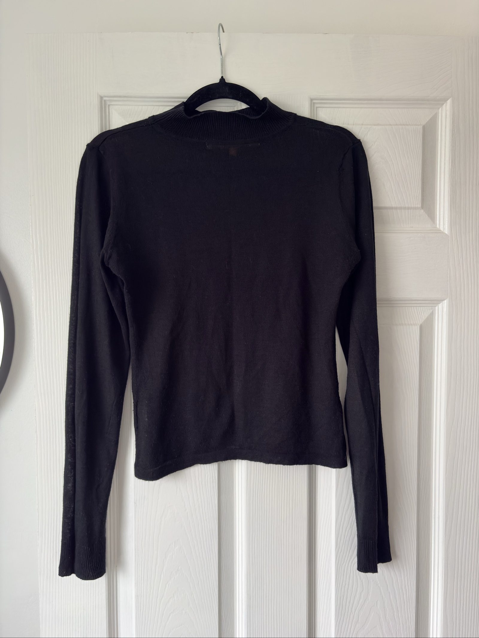 Abel & Abella by HSD Black Fine Knit High Neck Jumper Size L image 5