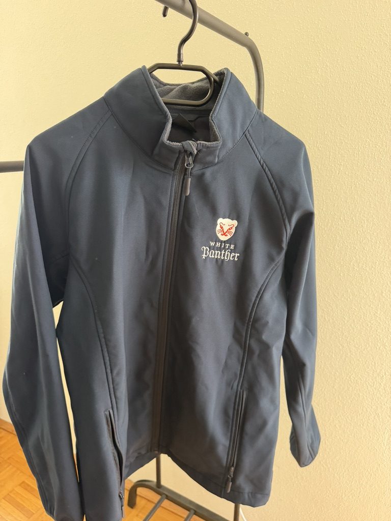 James & Nicholson Navy Men's White Panther Fleece Jacket Medium