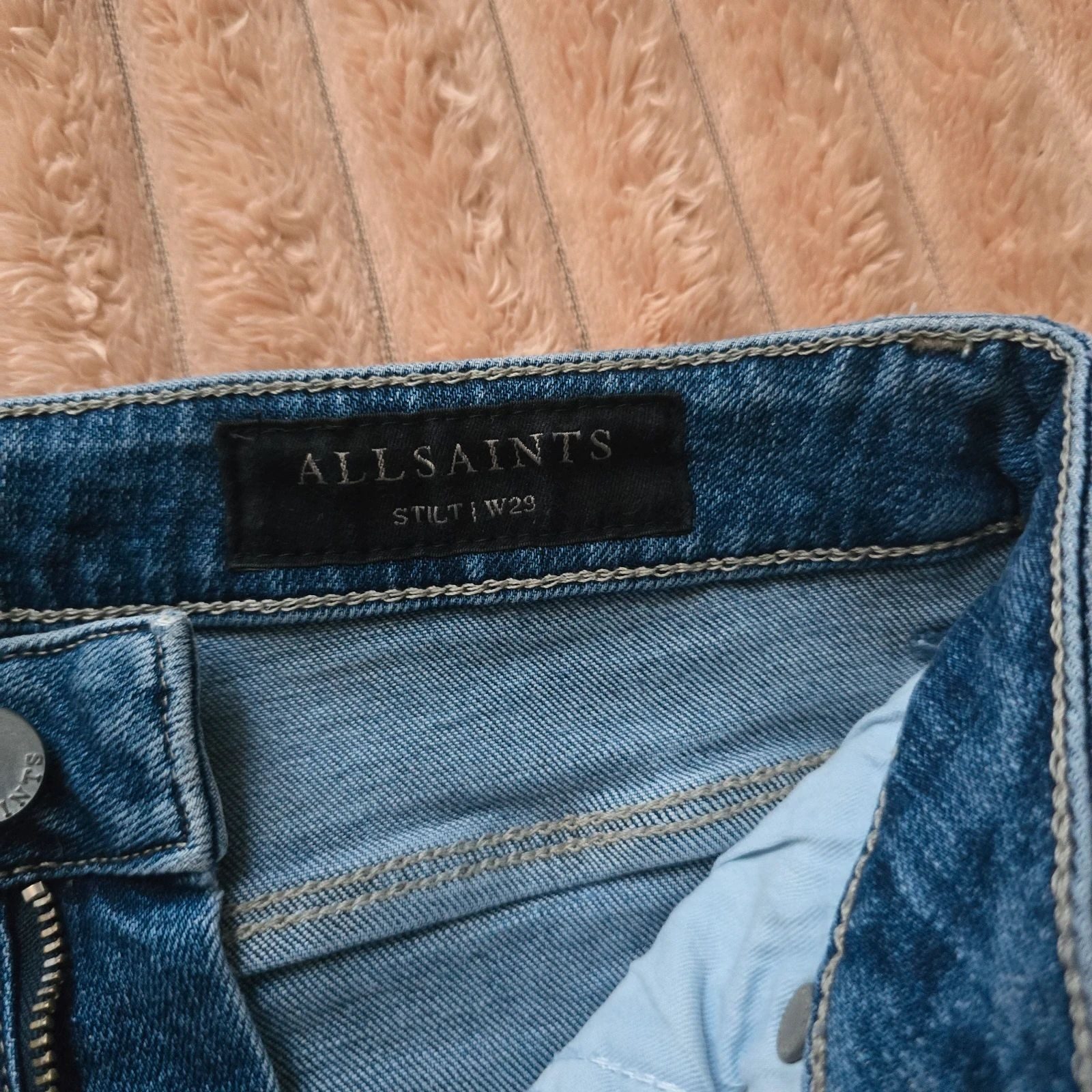AllSaints Blue Ripped Skinny Jeans W29 Women's, style Stilt image 2