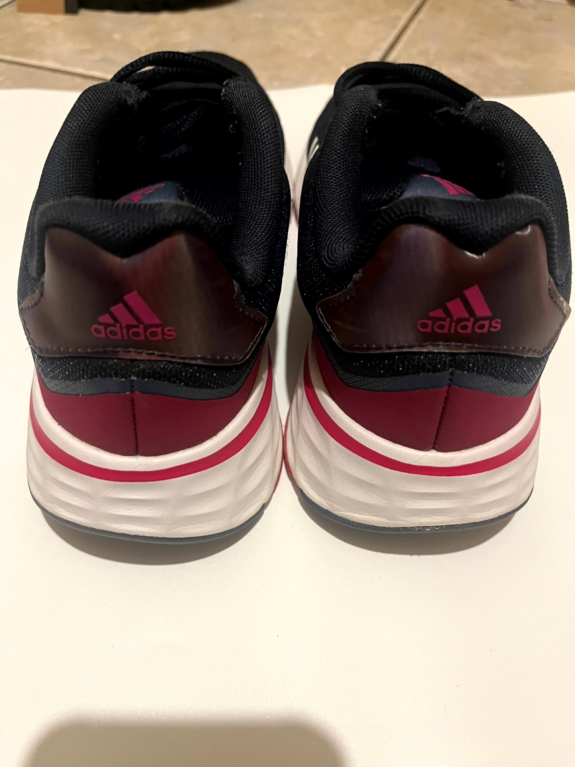 Adidas Black & White & Red Men's Running Trainers Shoes UK 6 US 7.5 image 6