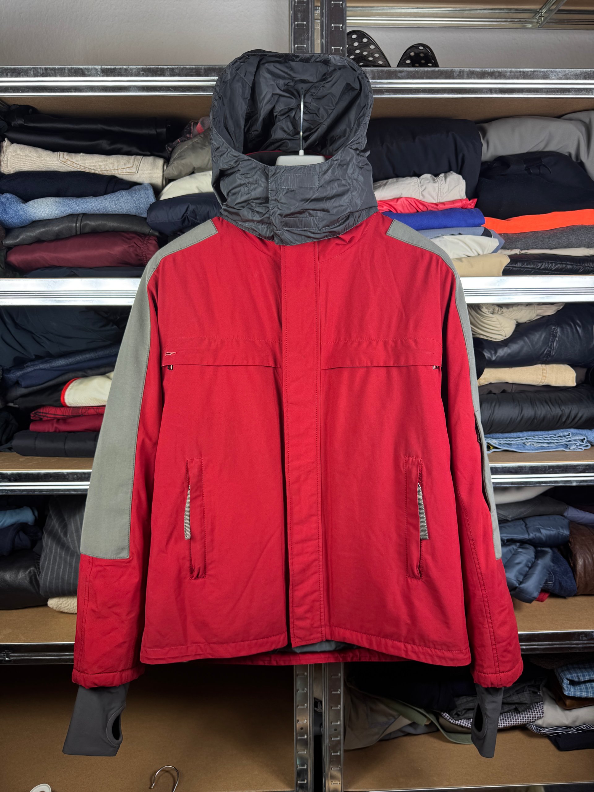 Rare Prada Luna Rossa Gore-tex Vintage Red & Grey Ski Suit Set Size M / 46-48 image 2