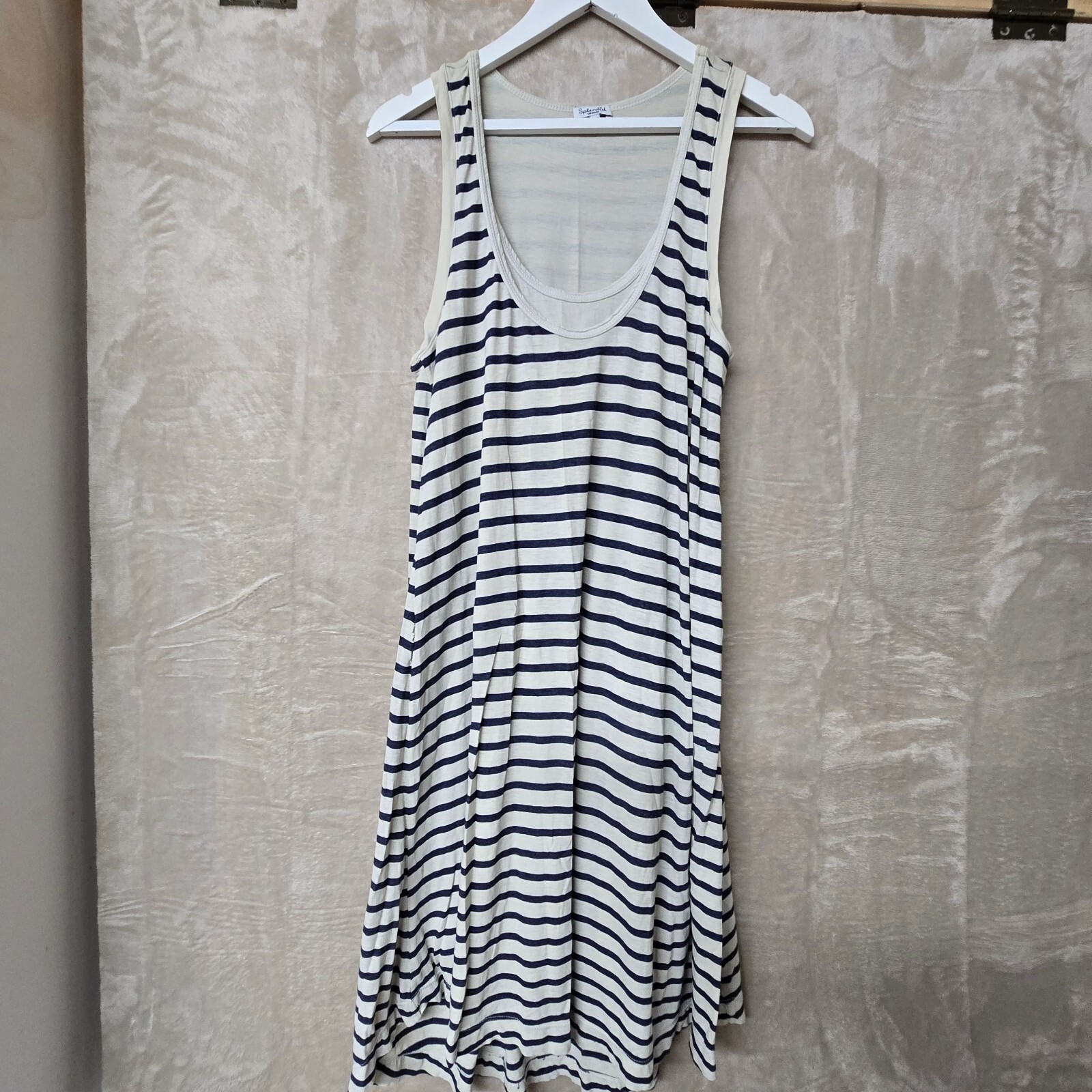 H&M Women's Navy and White Striped Tank Dress